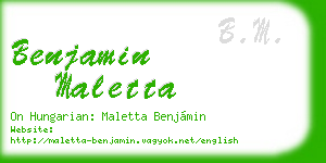 benjamin maletta business card