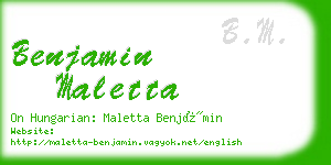 benjamin maletta business card